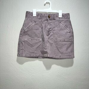 American Eagle Purple Taupe  Hi Rise A-Line Corduroy Skirt